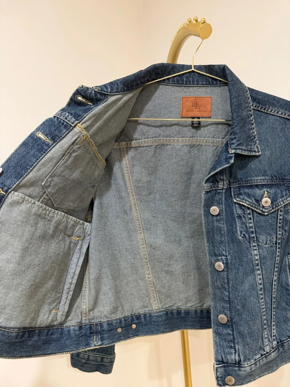Ralph Lauren Medium Blue Denim Jacket - Picture 5 of 6